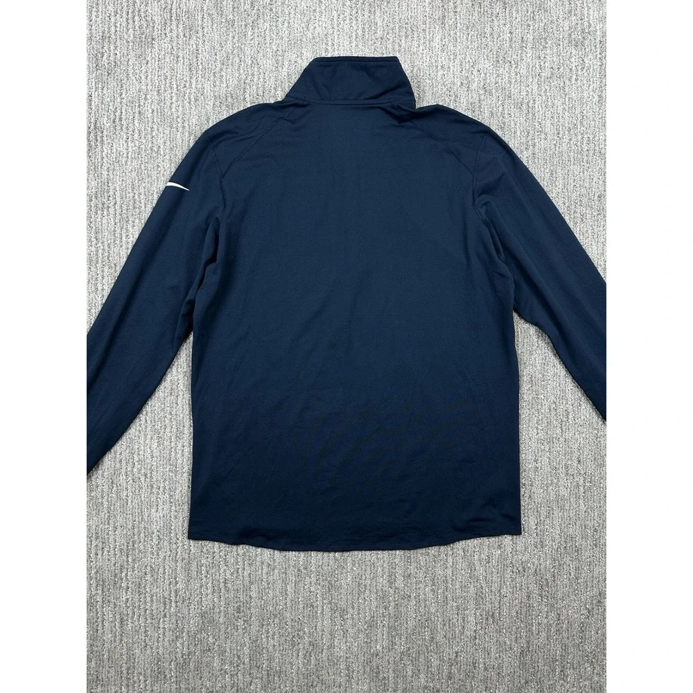Nike NFL New England Patriots Dri-FIT Quarter Zip Pullover Navy Blue Mens Large